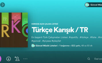 Spotify Türkçe Karışık Müzik Listeleri