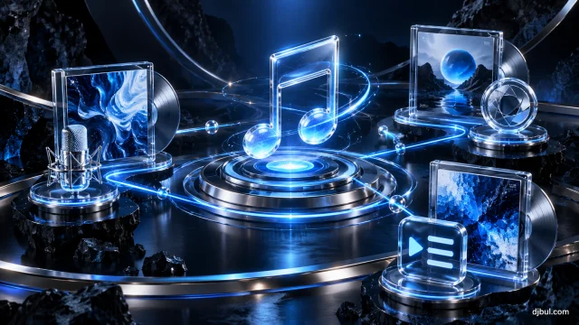 Apple Music Connect için albüm kapaklarını, mikrofonu ve tanıtım araçlarını birleştiren dijital ajansı
